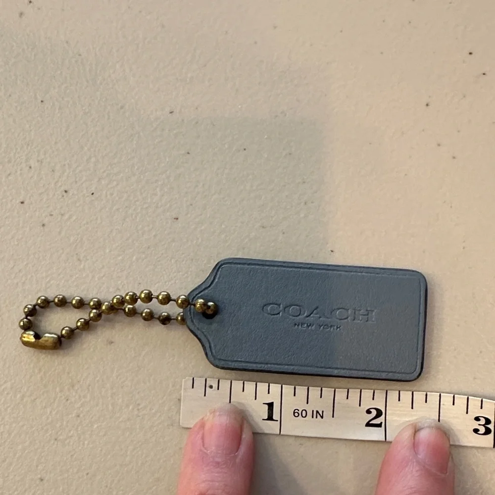 Coach Blue Leather Hangtag